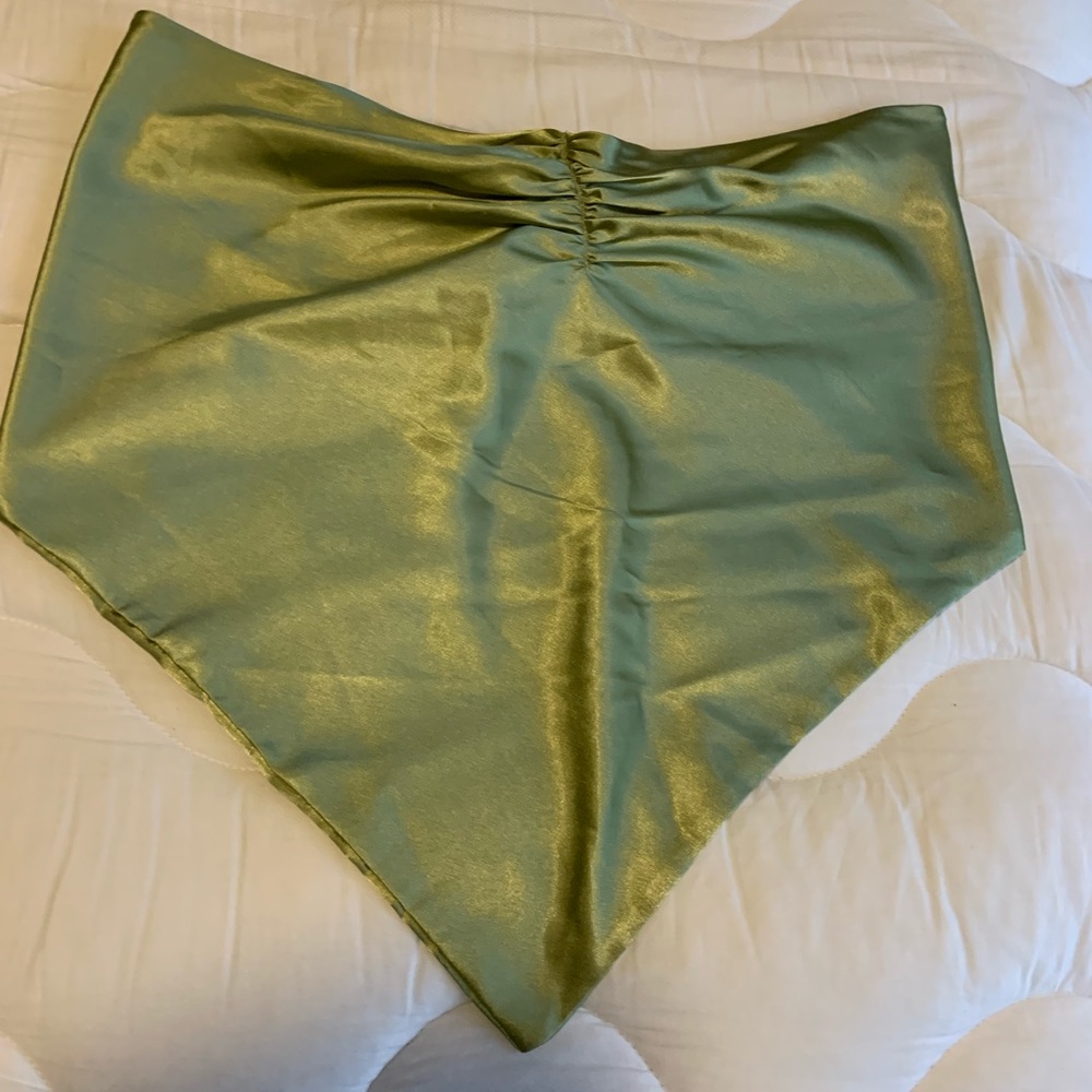 Super cute green, strapless tie top